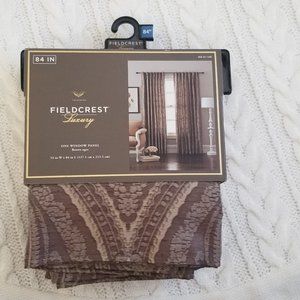 Fieldcrest Luxury Window Panel Brown Ogee 84 inch
